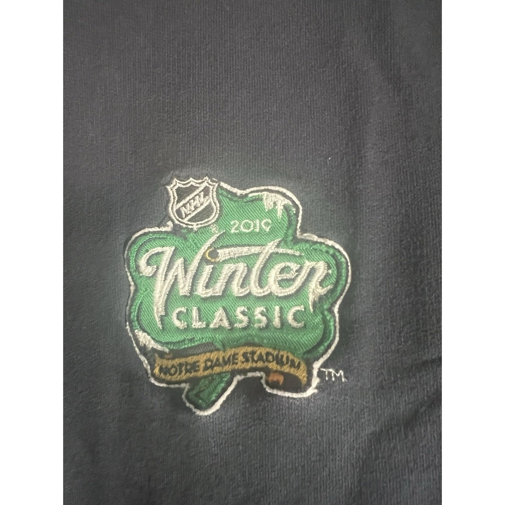 Notre Dame Winter Classic Sweater Men's LRG Blue 1/4 Zip - Picture 3 of 5